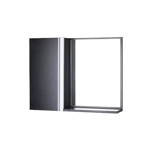 Armário para Banheiro com Espelho Preto Barra Vertical