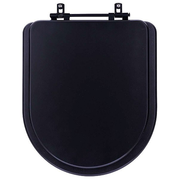 Tampa De Vaso Carrara Preto Fosco Com Ferragem Preta