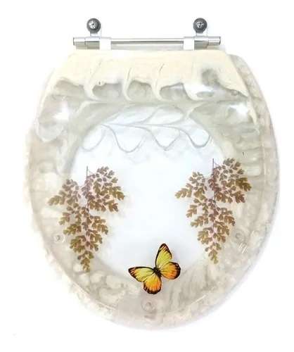 Tampa De Vaso Decorada Avalon Bege Para Louça Ideal Standard