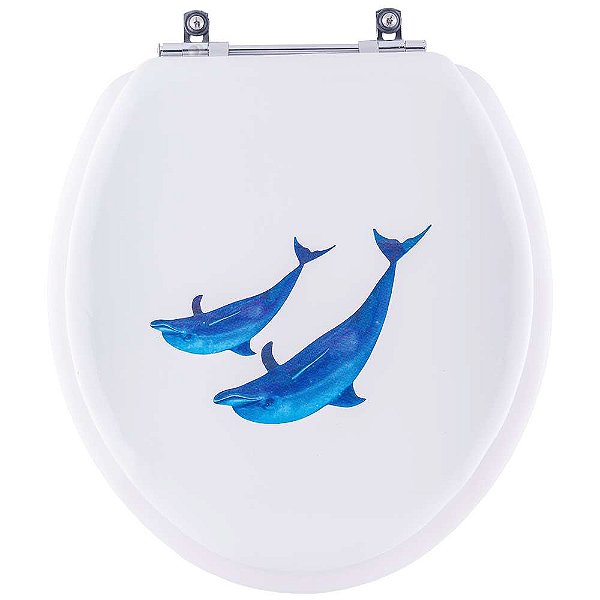 Tampa De Vaso Almofadada Decorada Golfinhos