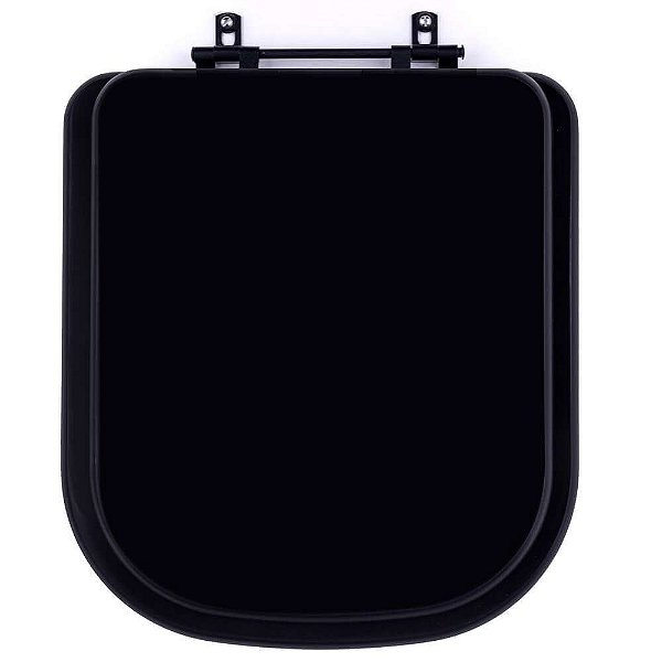 Tampa De Vaso Poliester Piano Preto Fosco Ferragem Preta