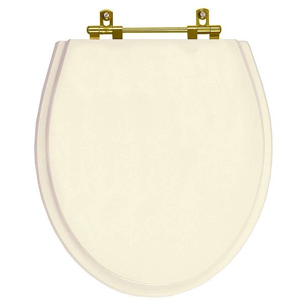 Tampa De Vaso Windsor Creme P Louça Deca Com Ferragem Dourada