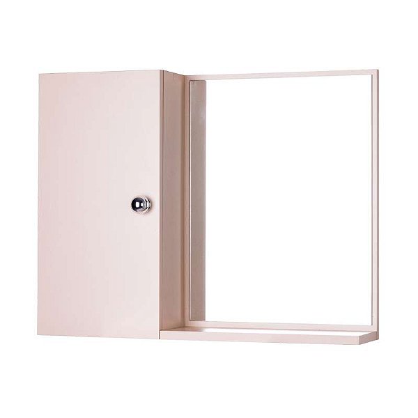 Armário para Banheiro com Espelho Bege (já vem montado)