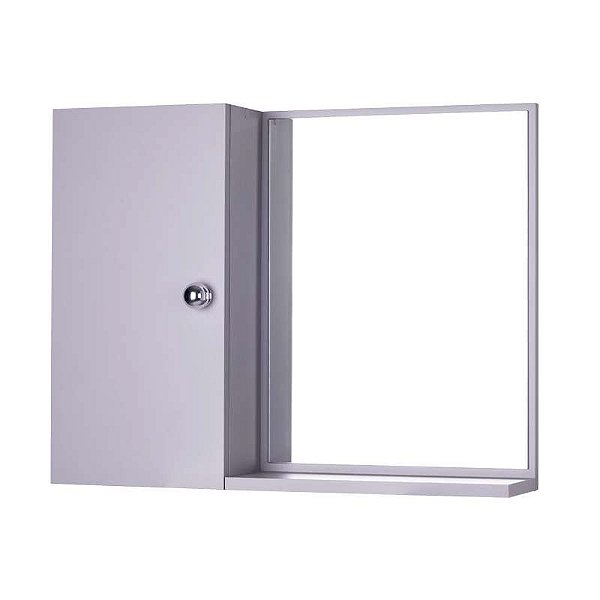 Armário para Banheiro com Espelho Cinza (já vem montado)