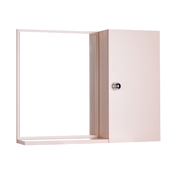 Espelho para Banheiro com Armário Bege claro