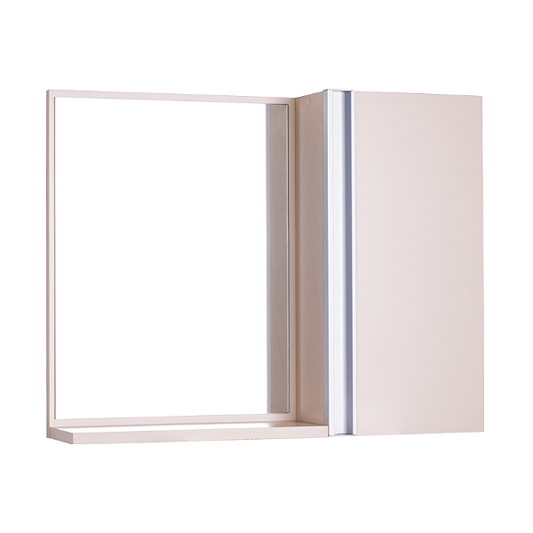 Espelho para Banheiro com Armário Bege claro Barra Vertical