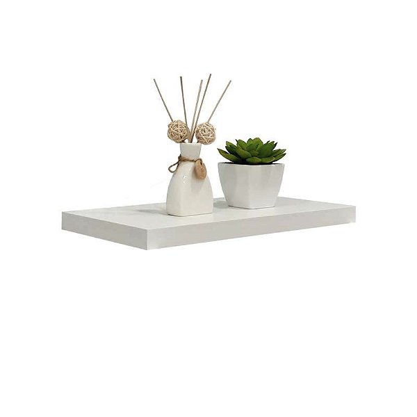 Prateleira 40 x 20cm Branco Espessura 25mm Suporte Invisível