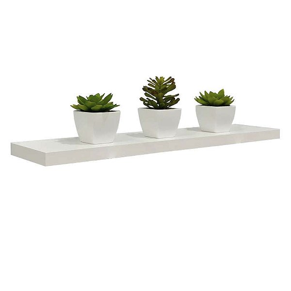 Prateleira 70 x 15cm Branco Espessura 25mm Suporte Invisível