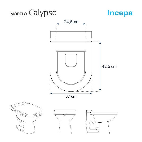 Tampa para Vaso Incepa Acrílico Calypso Preto com Borboleta Azul Escuro
