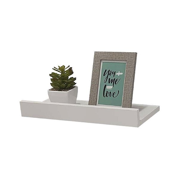 Prateleira Porta Quadros 40 x 15cm Branco