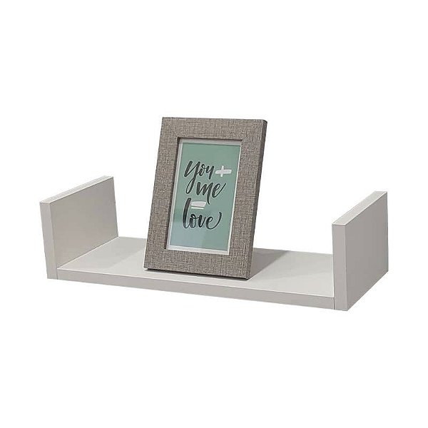 Prateleira U 40 x 10cm Branco Suporte Invisivel