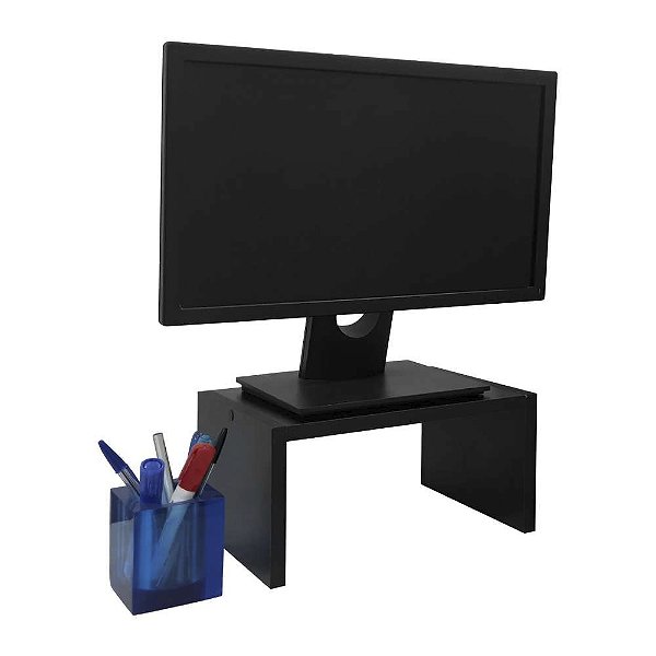 Base para Monitor Suporte de Mesa Madeira Preto