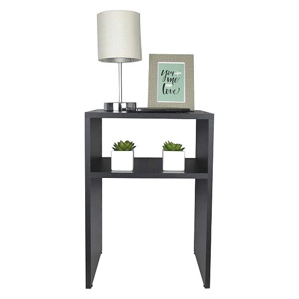 Mesa De Cabeceira Pequena 35x30cm Preta Quarto Sala