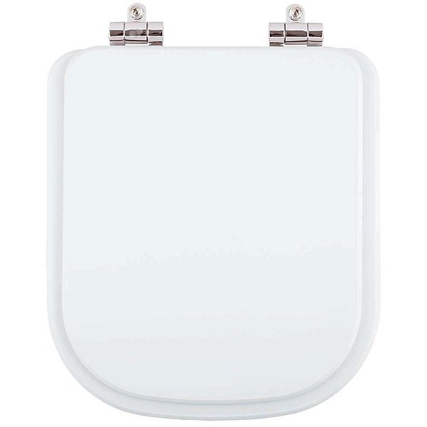 Assento Sanitário Poliéster Soft Close Debba Square Branco para vaso Roca