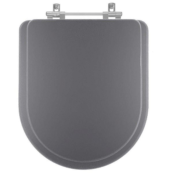 Tampa De Vaso Poliéster Smart Metrópole Cinza Fosco Para Bacia Celite