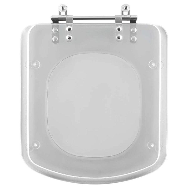 Assento Sanitario Poliester Quadra Transparente para vaso Deca
