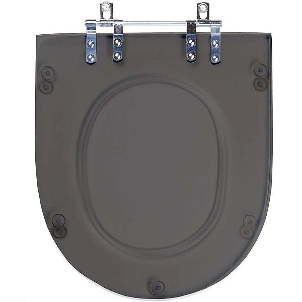 Tampa de Vaso Poliéster Carrara Fumê Transparente para louça Deca