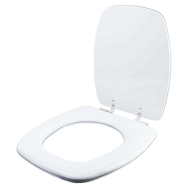 Assento Sanitário Almofadado Soft Close Stylus Branco para vaso Celite