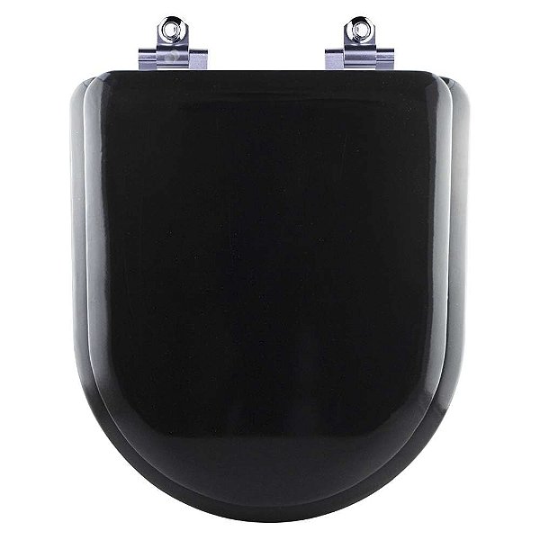 Assento Sanitário Almofadado Soft Close Carrara Preto Para Deca