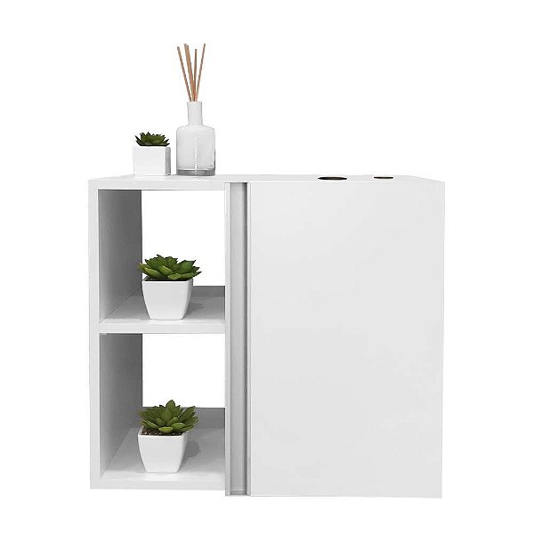 Conjunto Gabinete para Banheiro Branco 55cm sem Cuba Harpia