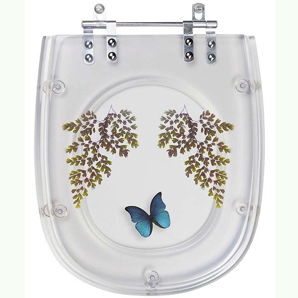 Tampa De Vaso Acrilico Transparente Borboleta para vaso Sabatini Icasa