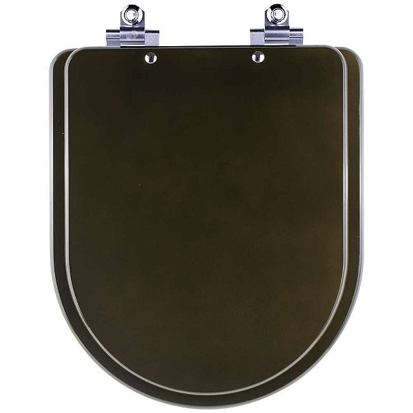 Tampa de Vaso Sanitário com Amortecedor Carrara Marrom Degrade para Bacia Deca