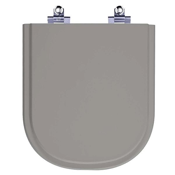 Assento Sanitário Laqueado Soft Close Vogue Plus Cinza Vip (Cinza Escuro) para vaso Deca