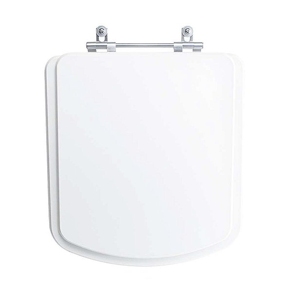 Tampa Vaso Sanitário Madeira Laqueada Bali Branco para bacia Incepa