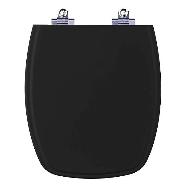 Assento Sanitário Laqueado Soft Close Amarilis Preto para vaso Fiori