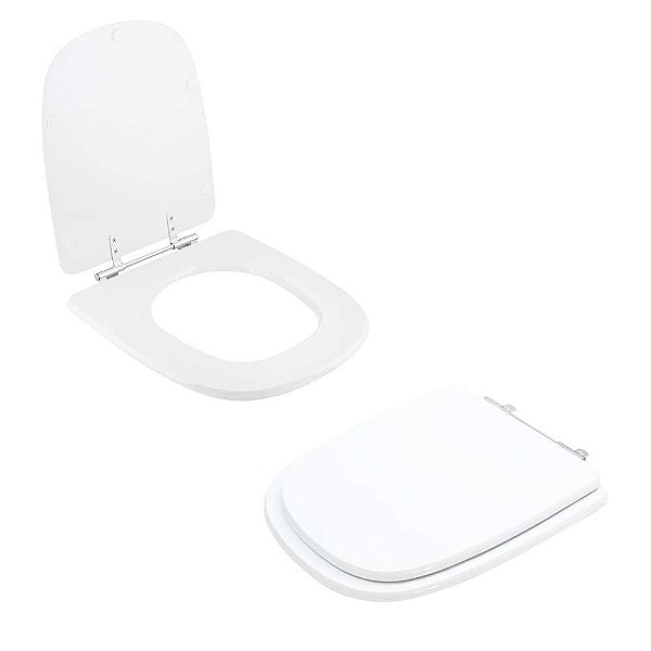 Tampa Vaso Sanitário Poliester Acrilico Ibiza Branco para bacia Incepa