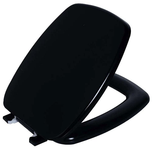 Tampa de Vaso Assento Sanitário Almofadado Astra Stylus Preto para bacia Celite