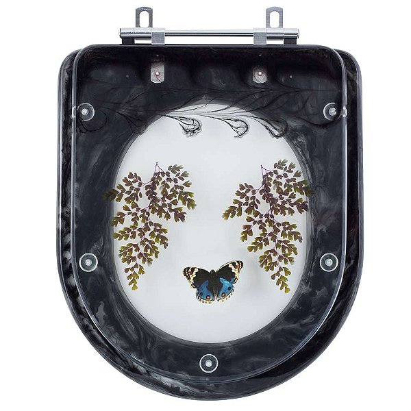 Tampa De Vaso Decorada Borboleta para Riviera Preto Celite 6lp