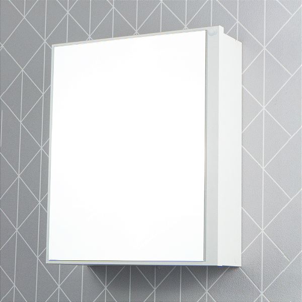 Armário para Banheiro com Espelho Cairo Branco 26cm
