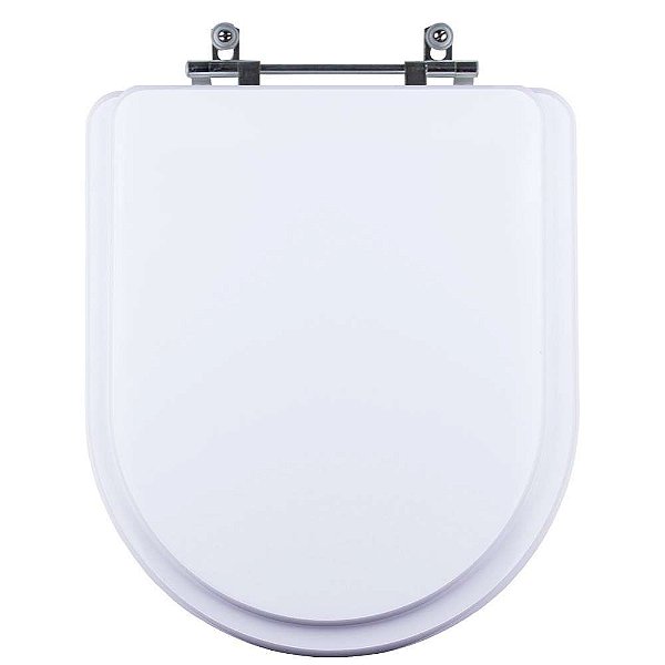 Tampa Vaso Sanitário Madeira Laqueada Carrara Branco para bacia Deca