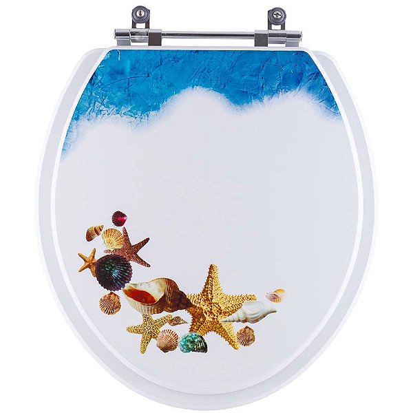 Tampa de Vaso Decorado Fundo do Mar Sabara para bacia Icasa Convencional