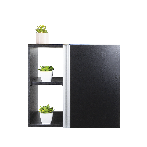 Conjunto Gabinete para Banheiro Preto 55cm sem Cuba Harpia