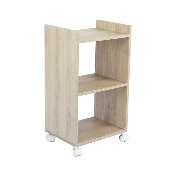 Estante Multiuso Carvalho para Quarto Sala com Rodízio 40cm