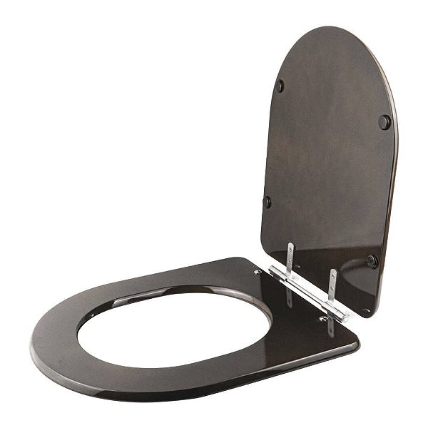 Assento Sanitário Carrara Marrom Degrade para vaso Deca