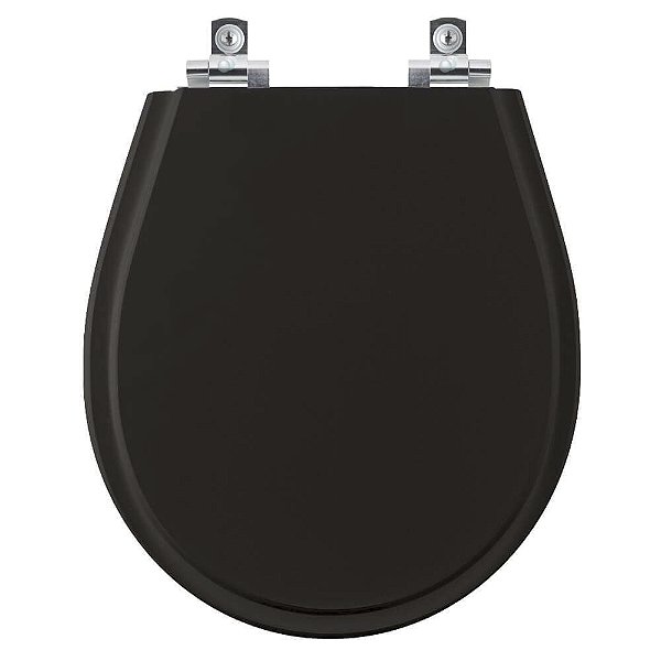 Assento Sanitário Soft Close Aries Preto para vaso Eternit