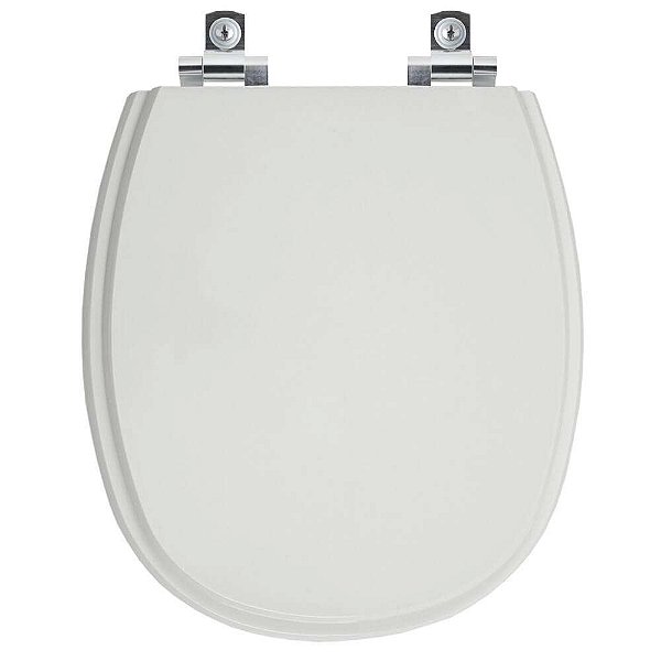 Assento Sanitário Soft Close Alamo Cinza Claro para vaso Santa Clara