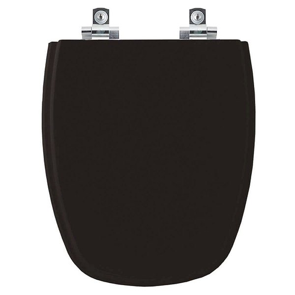 Assento Sanitário Soft Close Venice Preto para vaso Belize