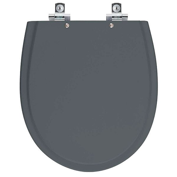 Assento Sanitário Soft Close Polo Cinza Plus para vaso Hervy
