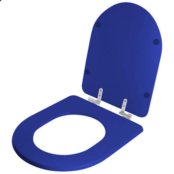 Assento Sanitário Soft Close Jasmim Azul para vaso Fiori