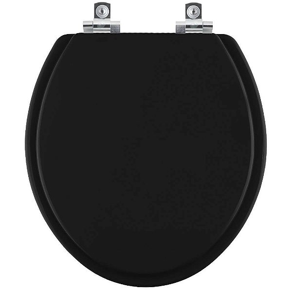 Assento Sanitário Soft Close Angra Preto para vaso Ideal Standard