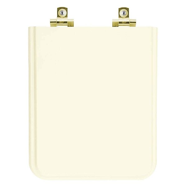 Assento Sanitário Soft Close Square Biscuit para vaso Incepa com Ferragem Dourada