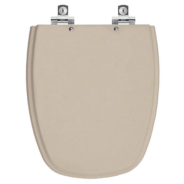 Assento Sanitário Soft Close Monte Carlo Bege Saara para vaso Deca