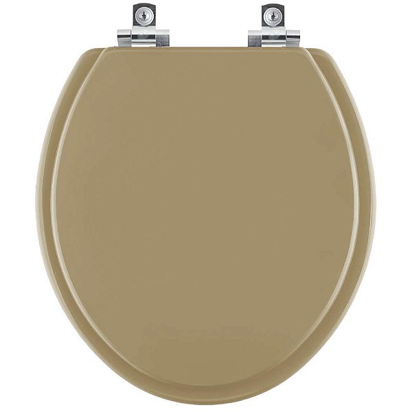 Assento Sanitário Soft Close Convencional Oval Bege Castor para vaso Deca