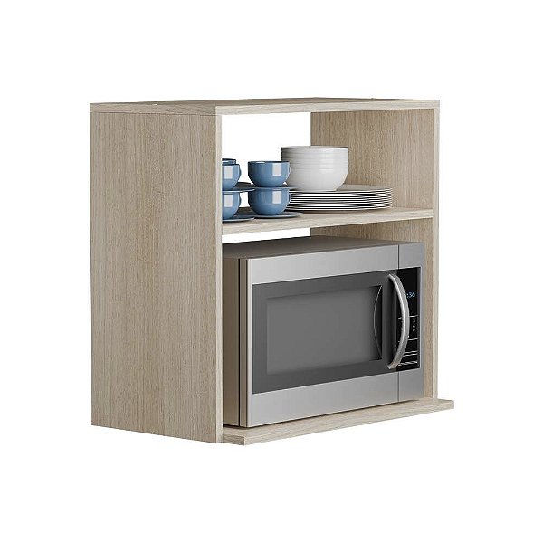 Suporte Nicho para Micro-ondas Forno Elétrico Cozinha Carvalho 60cm