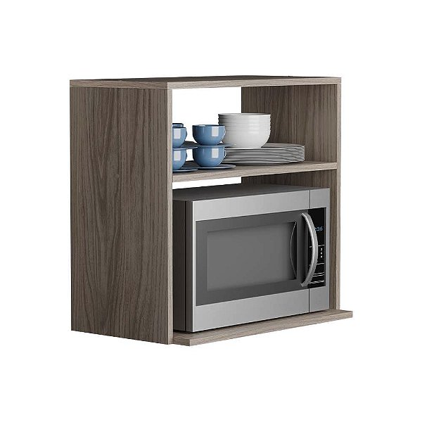 Suporte Nicho para Micro-ondas Forno Elétrico Cozinha Nogal 60cm