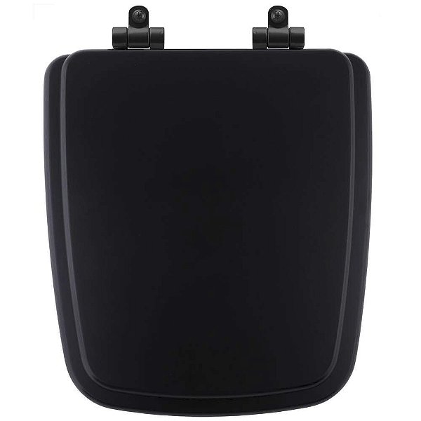 Tampa de Vaso Poliéster Com Amortecedor Boss Matte Black (Preto Fosco) para Bacia Incepa com Ferragem Preta